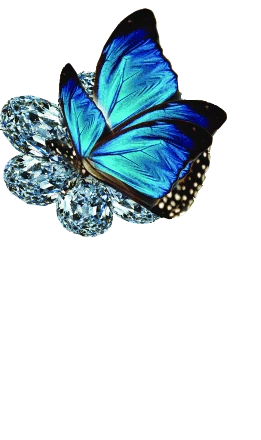 Gawee Jewelers signature butterfly with diamonds