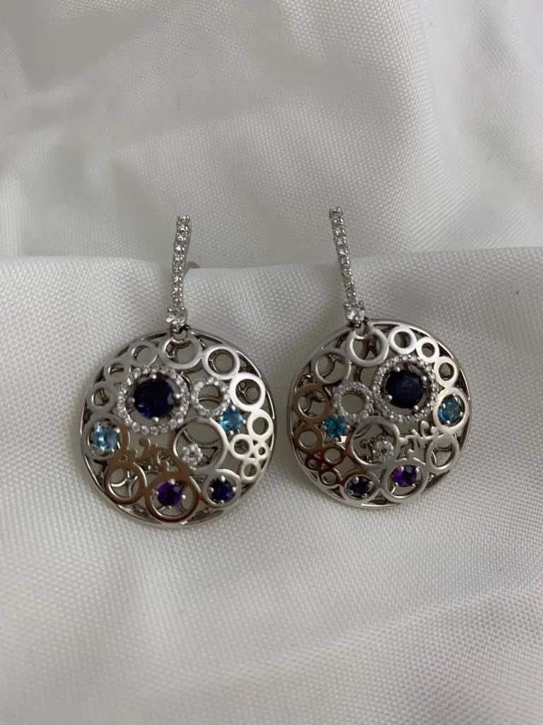 Korloff Diamond / Sapphire Earrings Precious Gold Collection by Korloff PARIS view 2