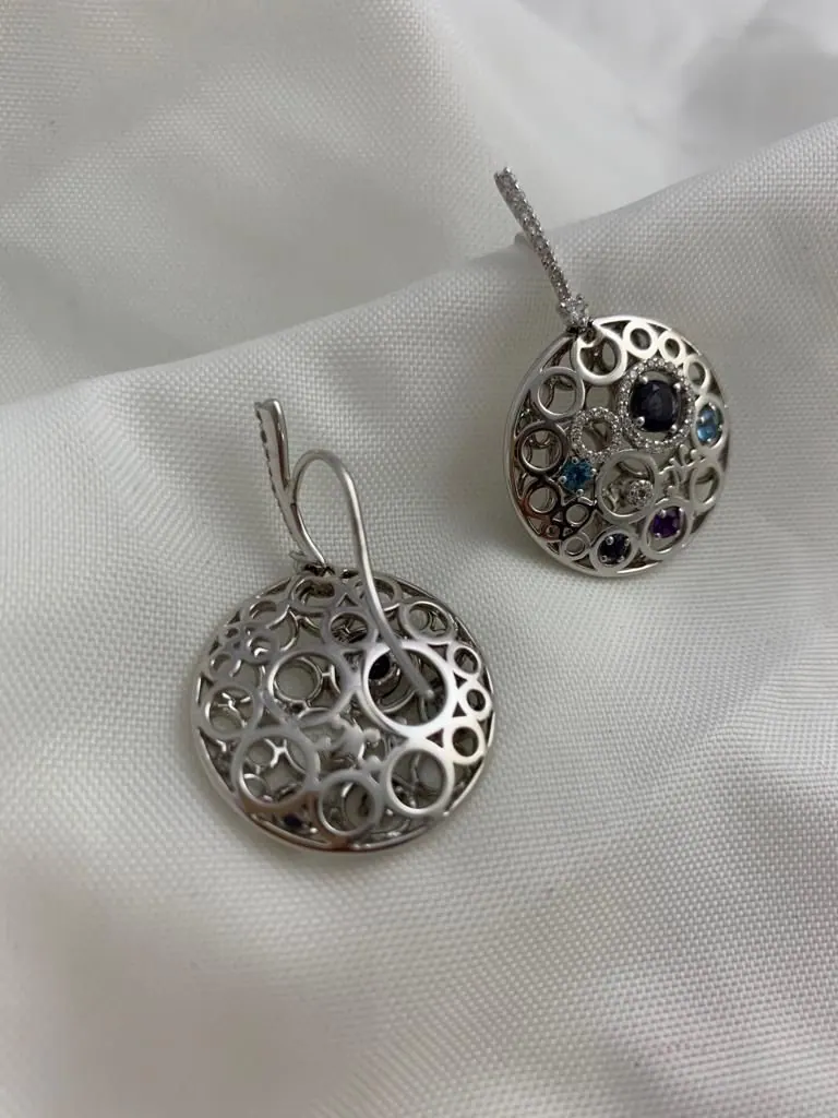 Korloff Diamond / Sapphire Earrings Precious Gold Collection by Korloff PARIS view 3