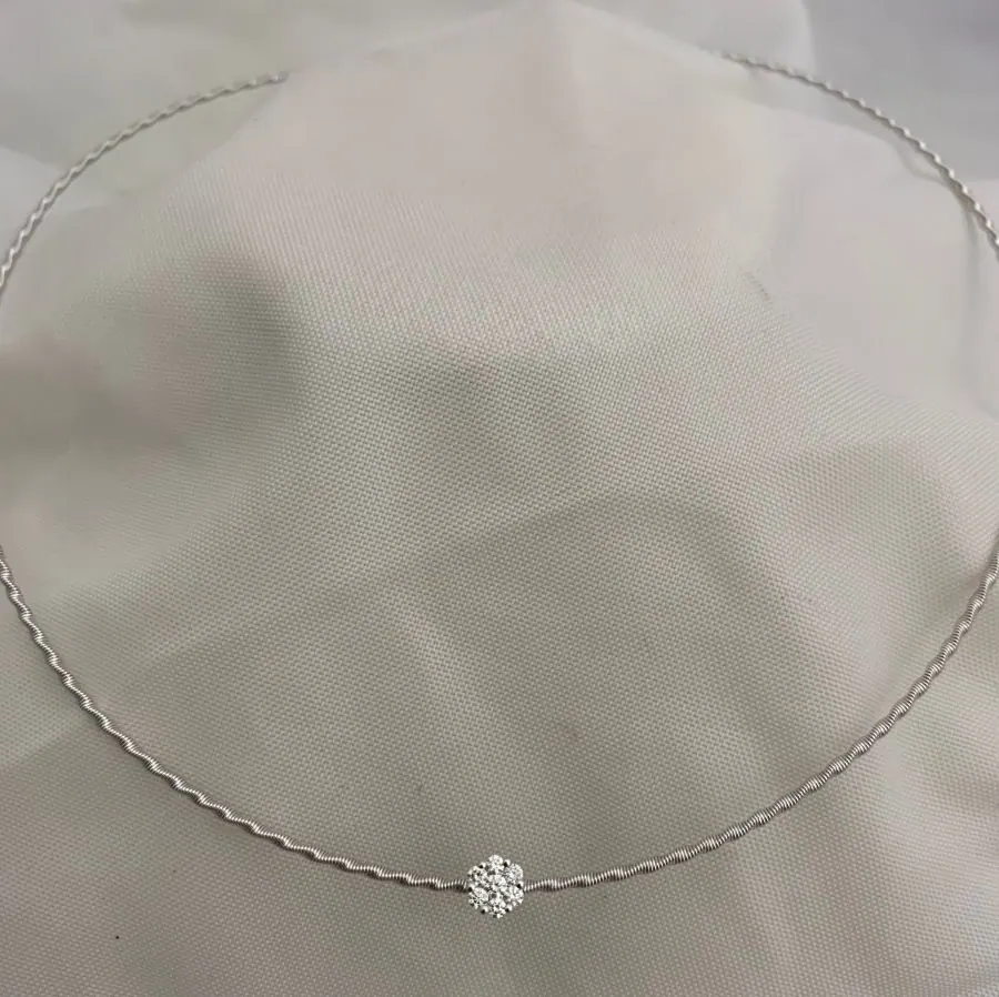 Öro Trend White Gold Diamond Necklace