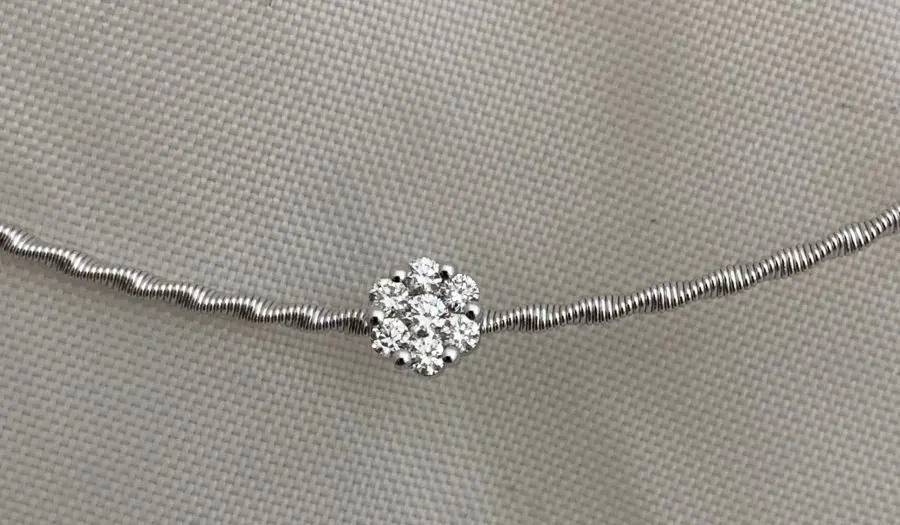 Öro Trend White Gold Diamond Necklace view 2