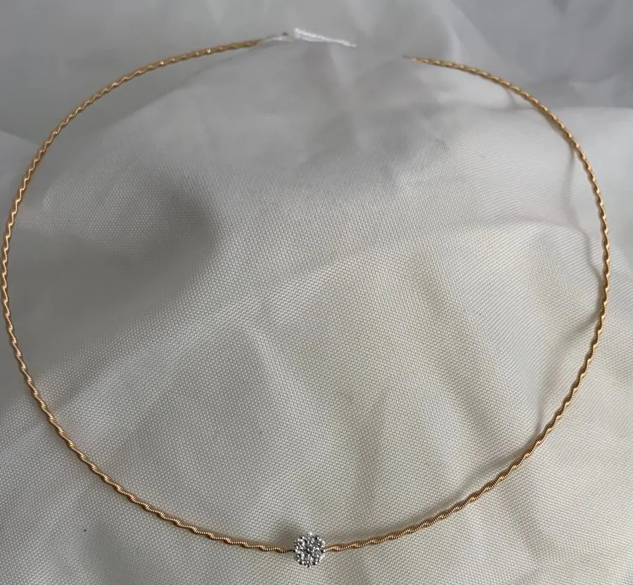 Öro Trend Yellow Gold Diamond Necklace