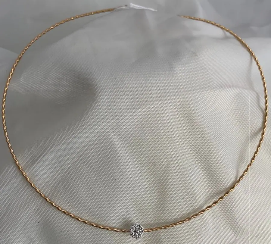 Öro Trend Rose Gold Diamond Necklace