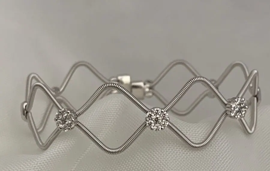 Öro Trend white Gold Diamond Diamond Bracelet
