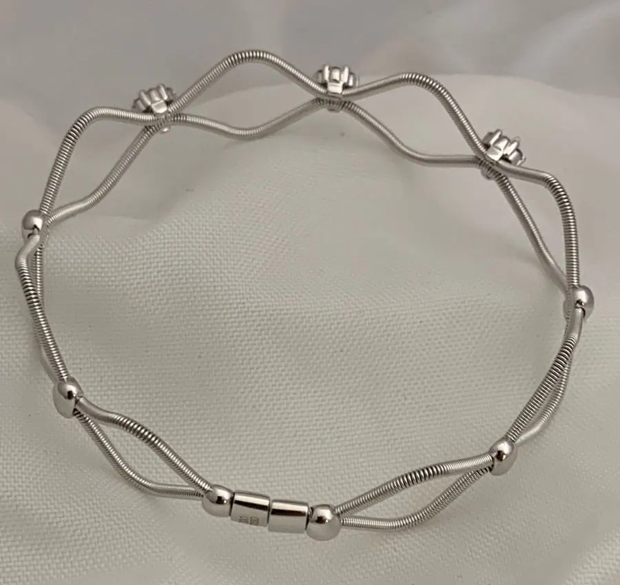 Öro Trend white Gold Diamond Diamond Bracelet view 2