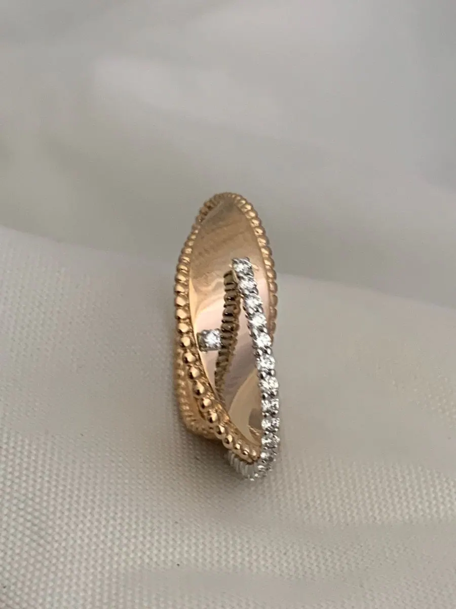 Öro Trend Rose Gold Diamond Ring view 3