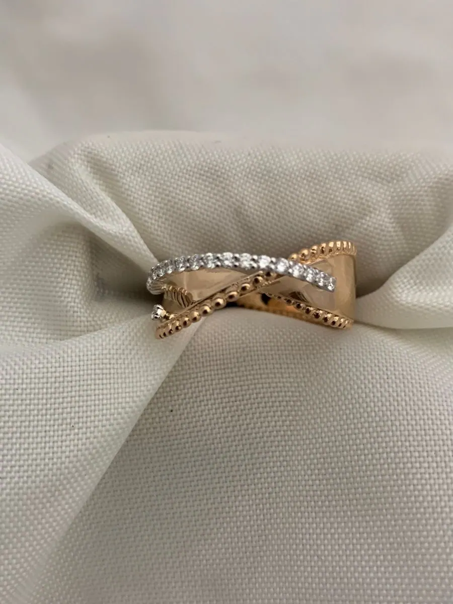 Öro Trend Rose Gold Diamond Ring view 4