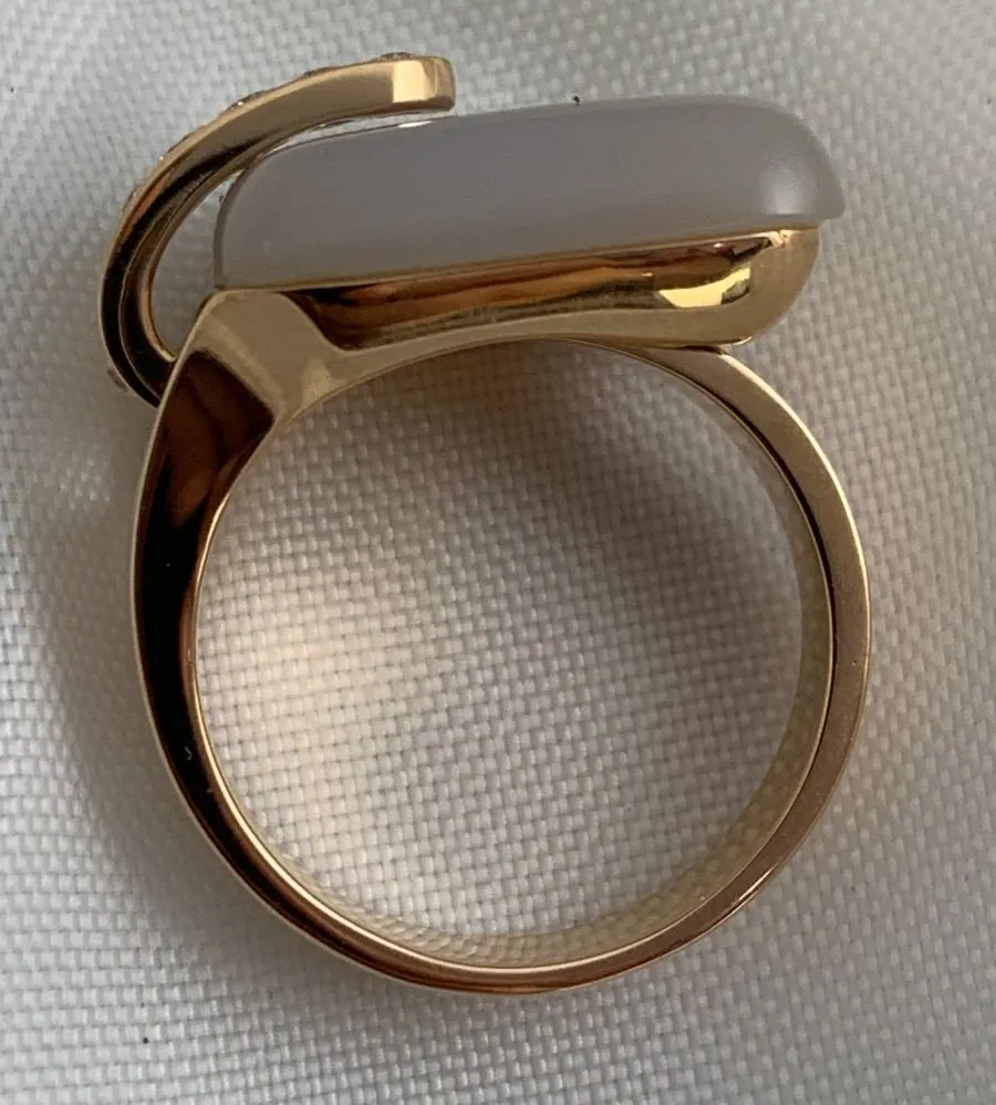 Öro Trend Rose Gold Diamond & Agata Ring view 2