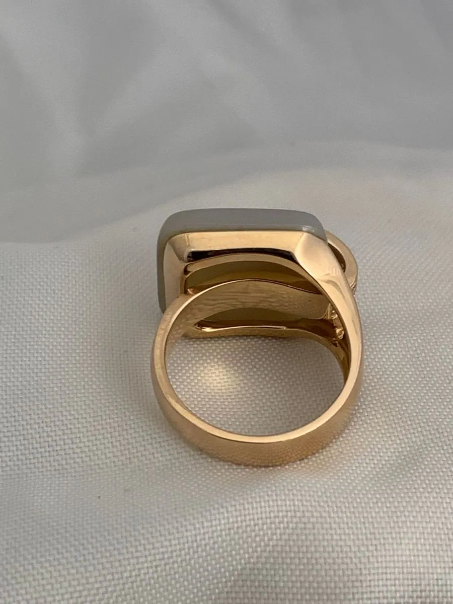 Öro Trend Rose Gold Diamond & Agata Ring view 3