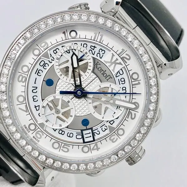 Korloff Chronograph Watch Diamond Voyageur Highway Reversible CR2SD view 2