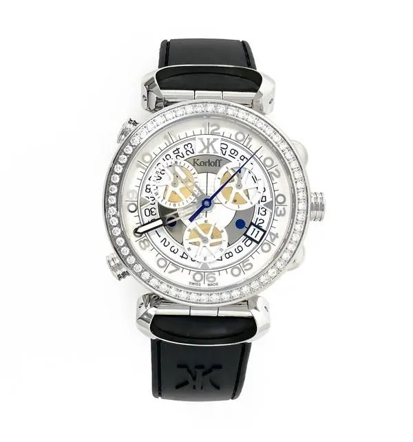 Korloff Chronograph Watch Diamond Voyageur Highway Reversible CR2SD view 3