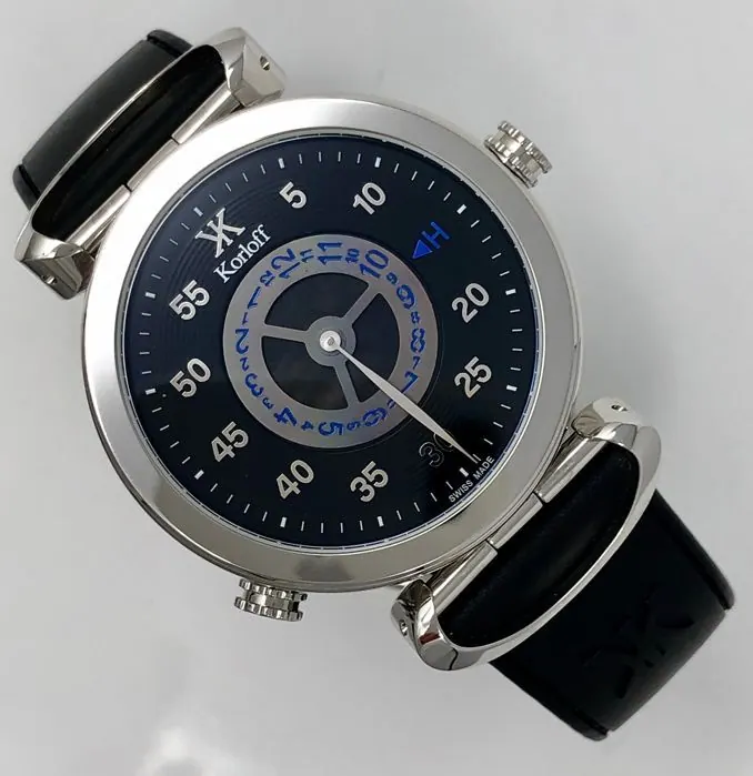 Korloff – Reversible Watch Blue or Silver – MT3ZB view 3