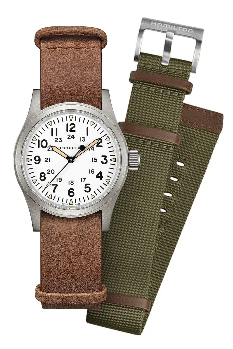 Hamilton Khaki Field Mechanical White Dial Box Set H69439512 view 2