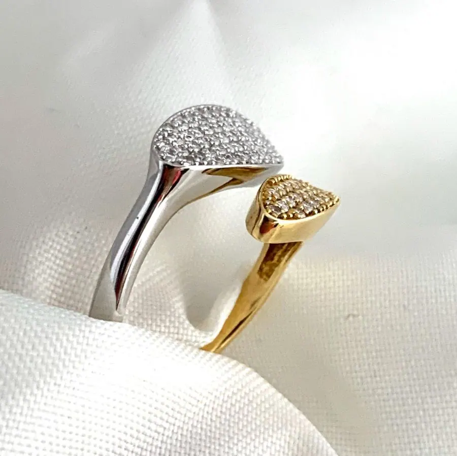 18k TwoTone Diamond Ladies Ring view 2