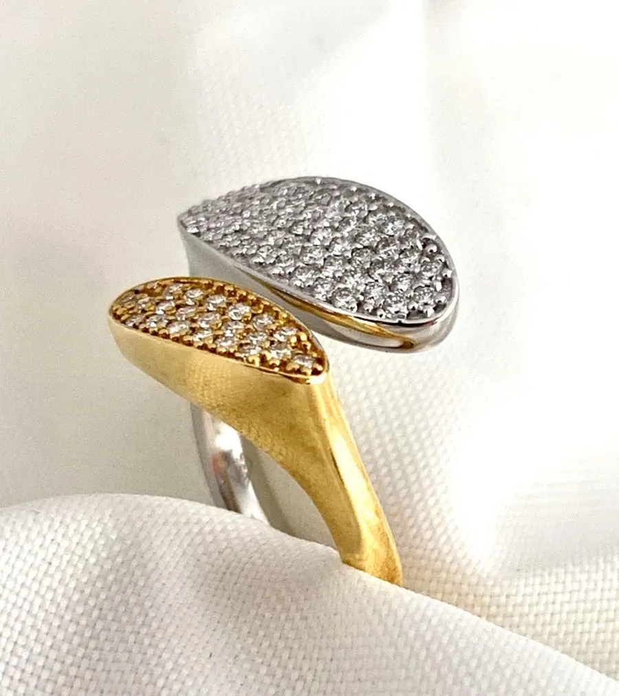 18k TwoTone Diamond Ladies Ring view 3