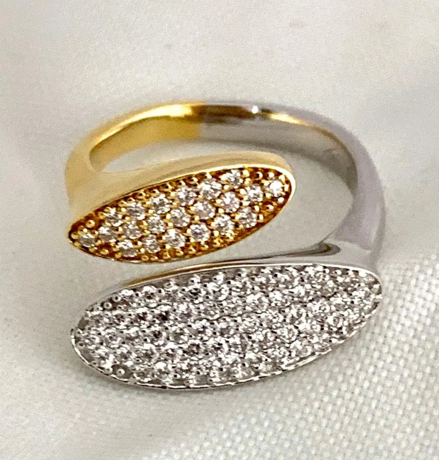 18k TwoTone Diamond Ladies Ring view 5