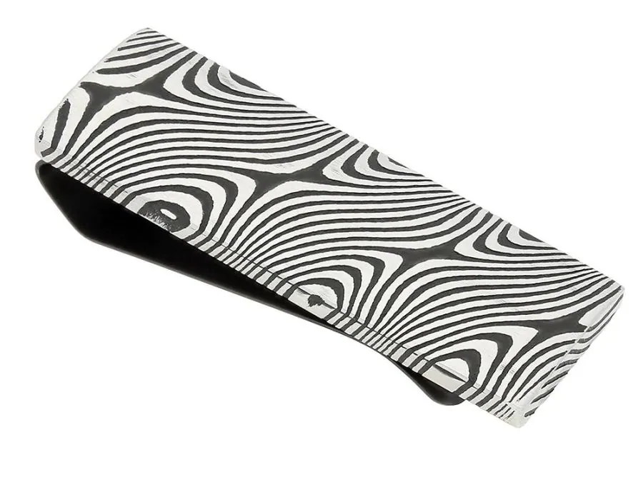 Money clip with Damascus pattern