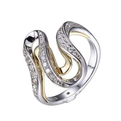 ELLE TWO TONE SILVER RING