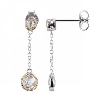 ELLE TT YL & SILVER EARRING