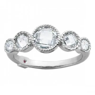 ELLE SS RHOD PLTD RING