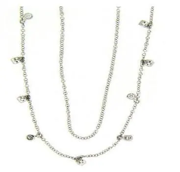 18K. White Gold Diamond Necklace