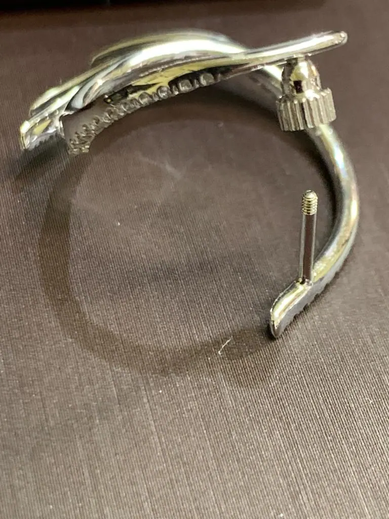 Gabrial  & Co. 14K White Gold Intricate Diamond Fan Hoop Earrings view 4