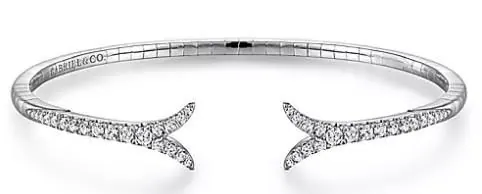 Gabrial  & Co. 14K White Gold Split Diamond Bangle