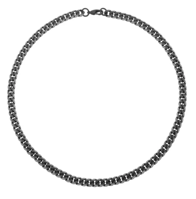 Steelx IP antique Black 8mm 22″ Diamond Cut Curb Chain