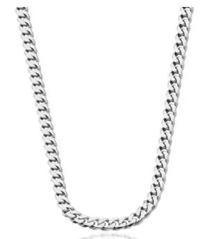 Steelx 10mm 24″ long high polish Curb Stain less Steel Chain