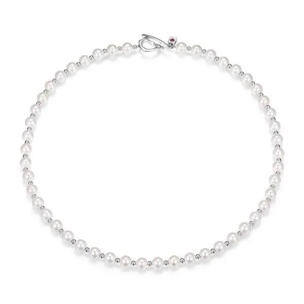 Elle Gem Clip White Shell Beaded Necklace