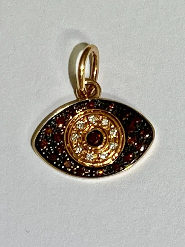 18K Rose Gold Oro Trend Diamond Charm