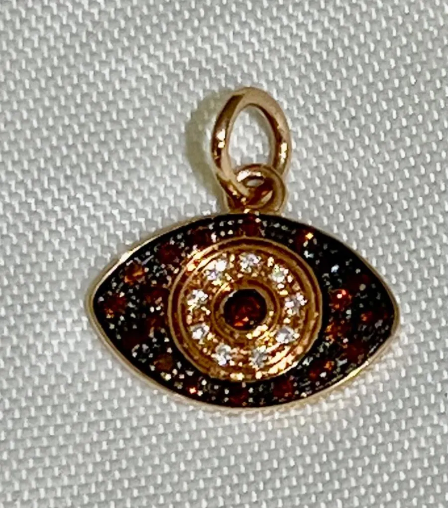 18K Rose Gold Oro Trend Diamond Charm view 2
