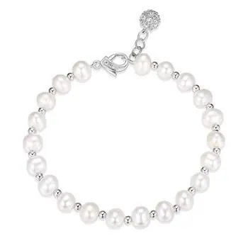 REIGN By PAJ
Silver 7+1 Inches long F.W. Pearl Bracele