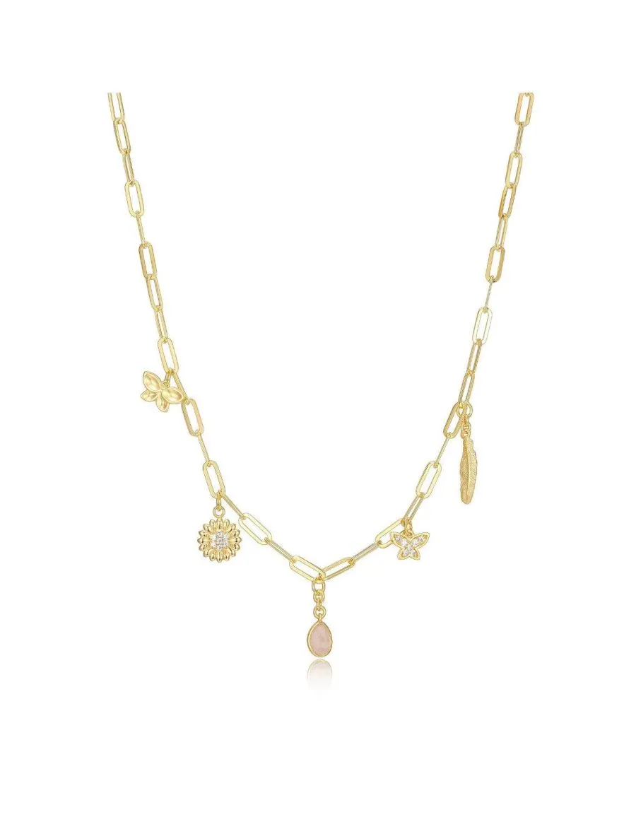 REIGN BY PAJ
Silver gold plated CZ charm necklac