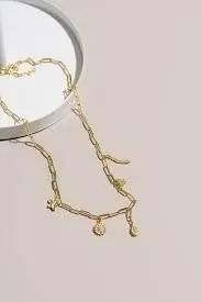 REIGN BY PAJ
Silver gold plated CZ charm necklac view 2