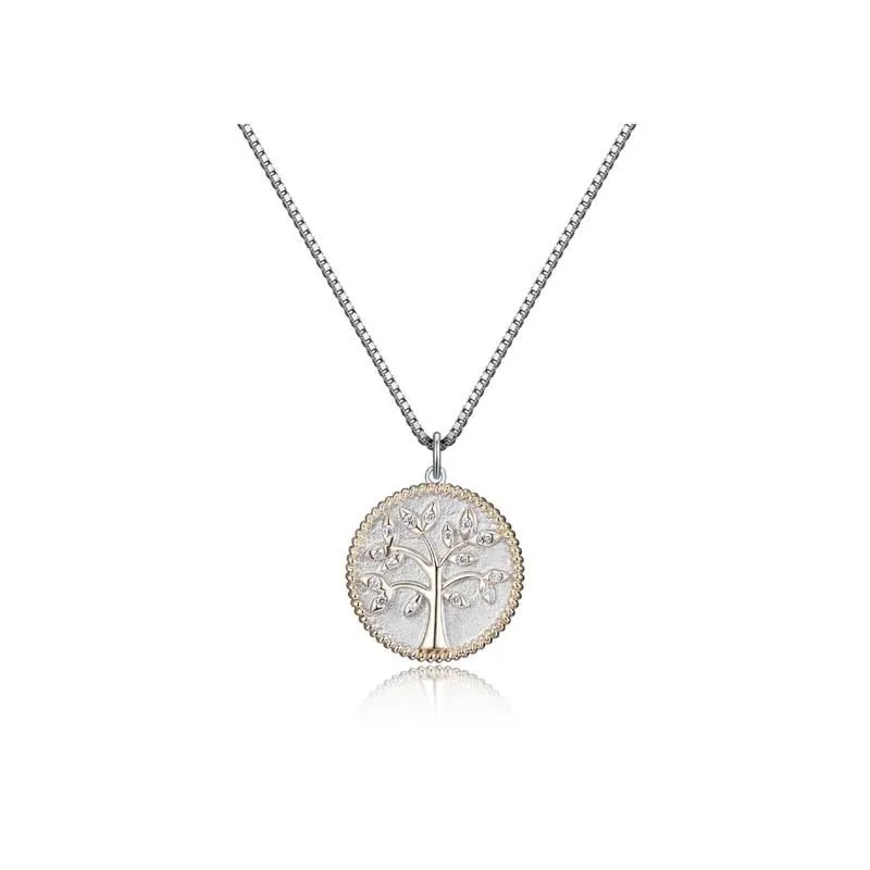 REING BY PAJ
Tree of life necklace in 925 silver covered with rhodium with cubic zirconi view 2