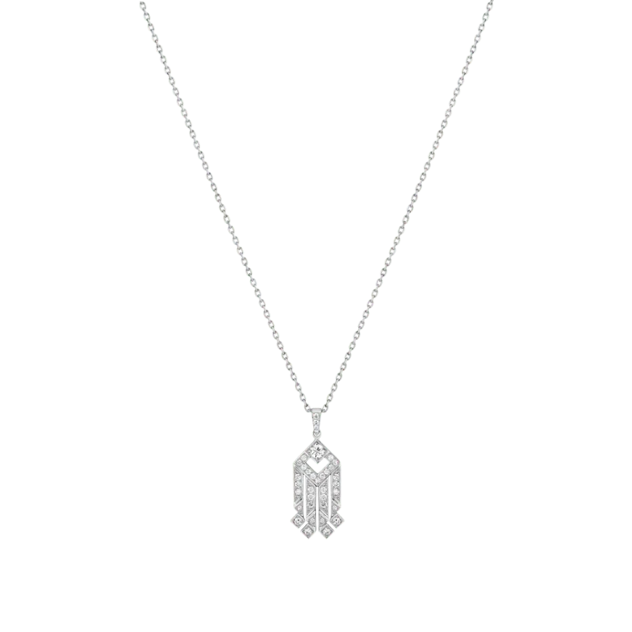 18k white gold diamond Korloff Eclat Pendant.