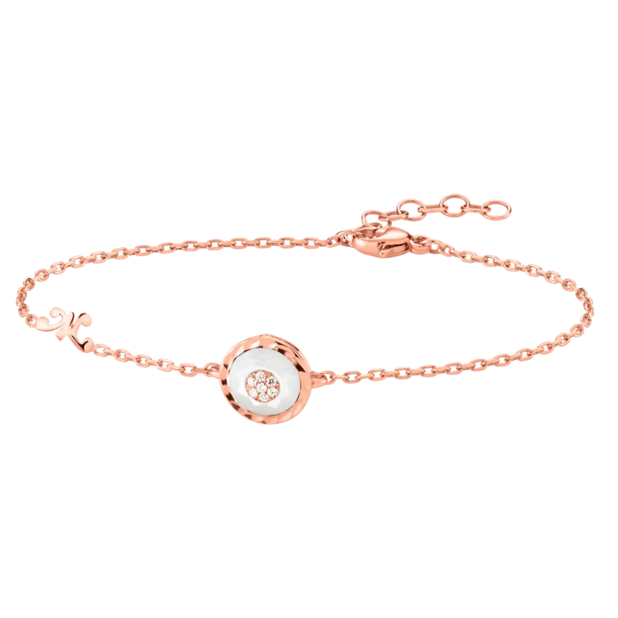 18K Pink Gold Korloff Saint-Petersbourg dia/ blue agate Bracelet.