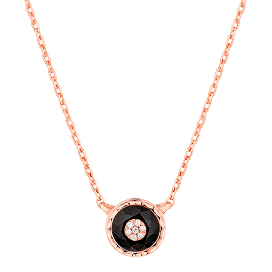 18K PINK GOLD KORLOFF SAINT-PETERSBOURG DIAMONDS & BLUE AGATE AGETE