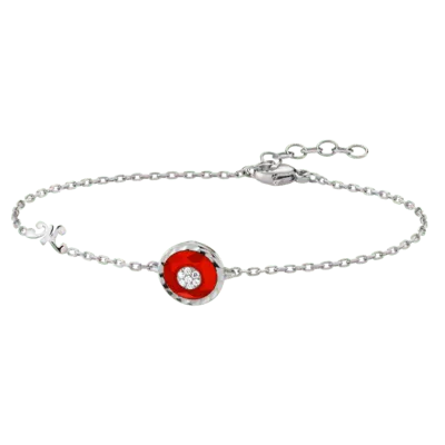 18K PINK GOLD KORLOFF SAINT-PETERSBOURG DIAMONDS & RED CORAL NECKLACE view 2