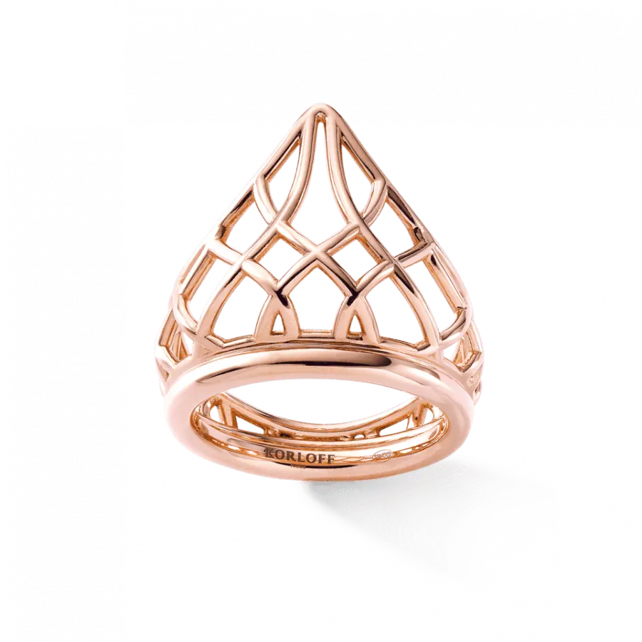 18k Pink Gold Korloff Let Me Out Ring