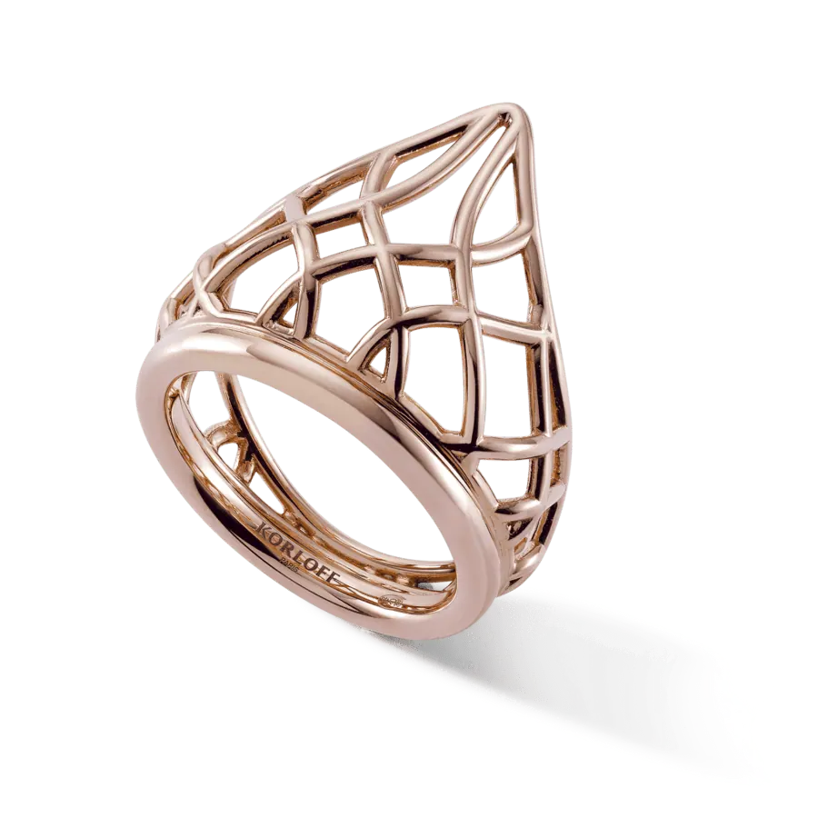18k Pink Gold Korloff Let Me Out Ring view 2