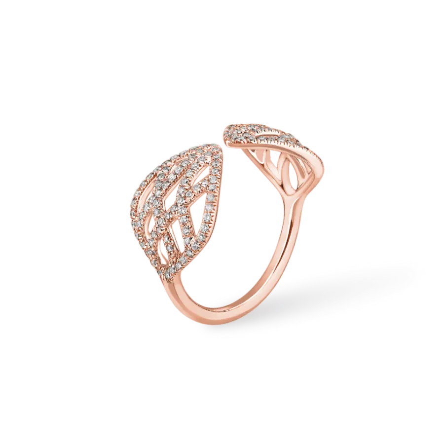 18K Pink Gold Korloff Diamond “Let Me Out” Open Ring view 2