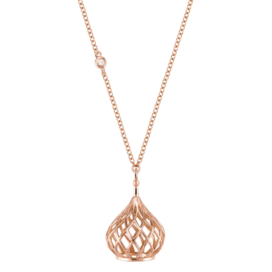 18k Pink Gold Korloff “Let Me Out” necklace with diamond