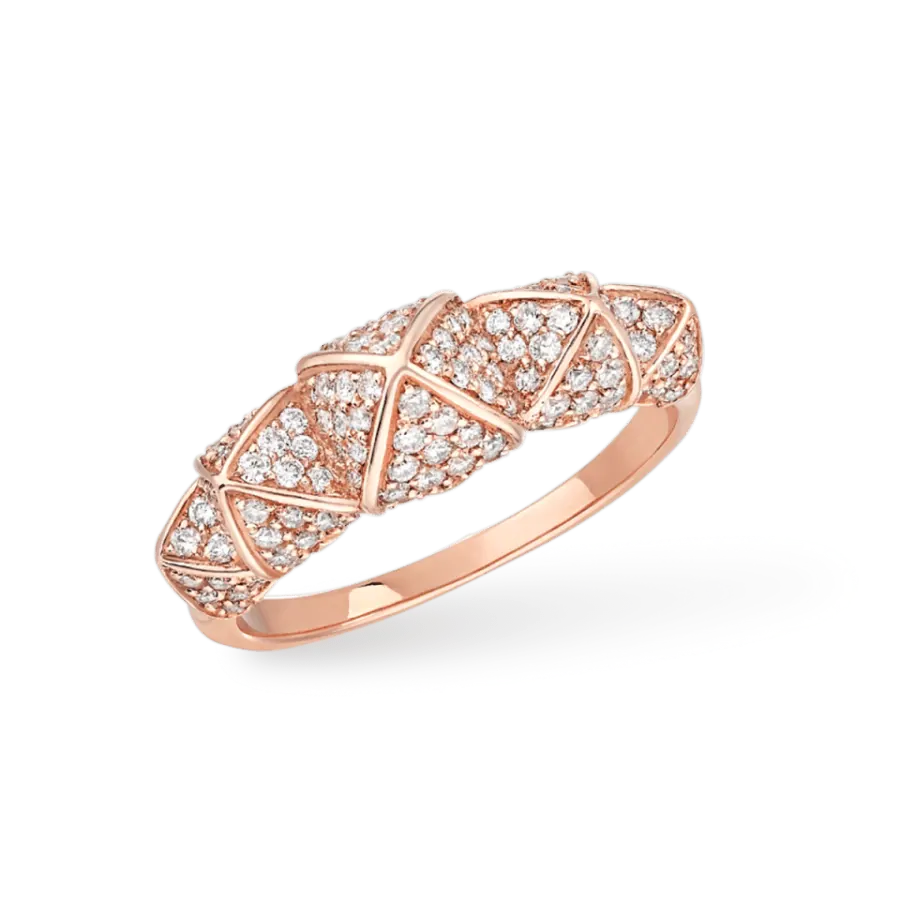 18k Pink Gold Korloo “KORLOVE” diamond Ring view 2
