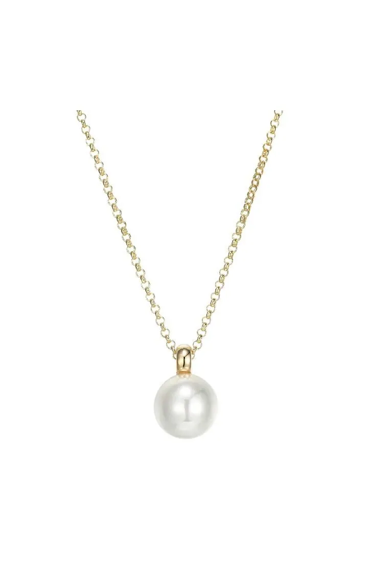 **ELLE 10MM SHELL PEARL NECKLACE**