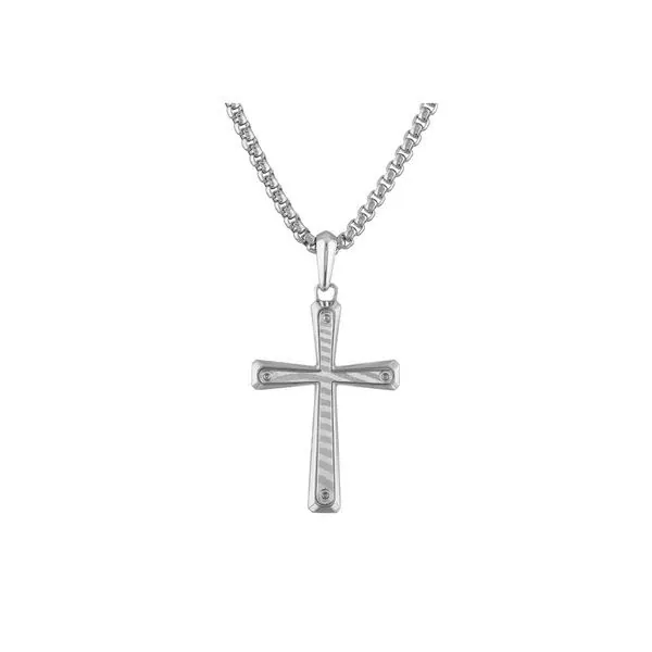 BULOVA SILVER ICON CROSS view 2