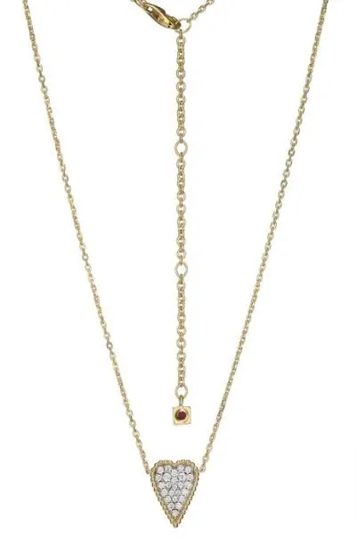 Sterling Silver ELLE “Long Love” Yellow Gold and Rhodium Plated Cubic Zirconia Heart Pendant on Faceted Diamond Cut Cable Chain