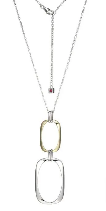 Sterling Silver ELLE “Allure” Rhodium and Yellow Gold Plated Pendant