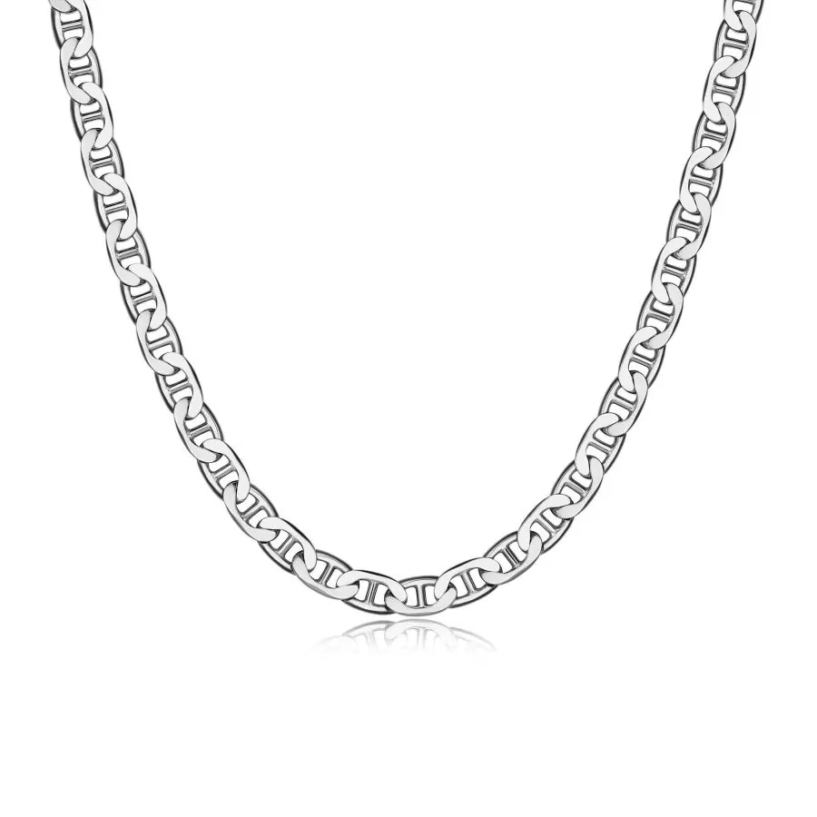 ETHOS Sterling Silver JewelryItalian Chain Rhodium Plated Marine Necklace – 22″ view 2